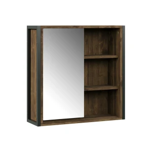 Badeværelsesskab med spejl Naola Eg/sort 62.2 x 62.5 cm med 1 spejldør Vicco