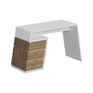 Skrivebord Okaro Hvid/eg 105 x 50 cm med 3 skuffer Vicco