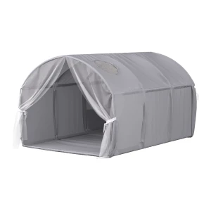 Tunneltelt Kubby Grå 100 x 80 cm med vindue og net Vitalispa
