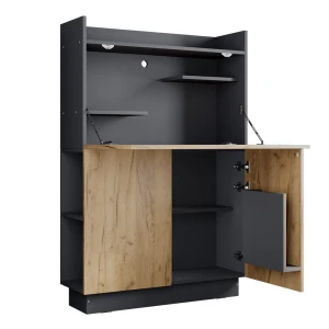 Secrétaire bureau Alena Anthracite/chêne doré 85x28.6cm Vicco