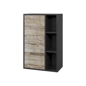 Vægreol Berno Sort/sandet eg 50.1 x 78.4 cm med 3 åbne rum Vicco