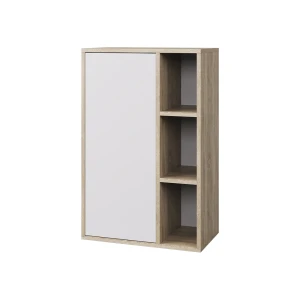 Vægreol Berno Sonoma/Hvid 50.1 x 78.4 cm med 3 åbne rum Vicco