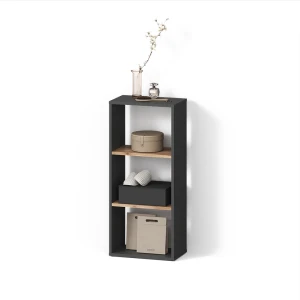 Aufbewahrungsregal Ortello Anthrazit/Goldkraft Eiche 40 x 90.5 cm livinity®