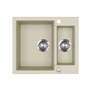 Vask Prag Beige 58 x 50 cm med 2 håndvaske Bergström