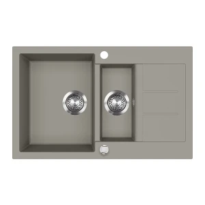 Vask Seattle Beton 80 x 50 cm med 2 håndvaske og tørreplads Bergström