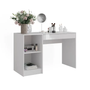 Stół do toalety Sherry Biały/biały wysoki połysk 119.8 cm Vicco