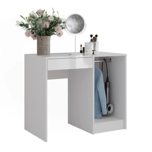 Stół do toalety Sherry Biały/biały wysoki połysk 89.8 cm Vicco