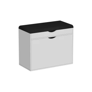 Schuhbank Schufy Weiß 60 x 51 cm mit 2 Fächern Vicco