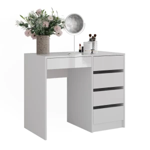 Påklædningsbord Sherry Hvid/hvid højglans 89.8 cm Vicco