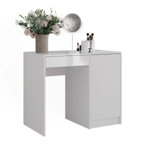 Påklædningsbord Sherry Hvid/hvid højglans 89.8 cm Vicco
