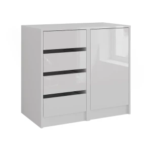 Sidebord Sherry Hvid/hvid højglans 80.2 x 76 cm 2 dele Vicco