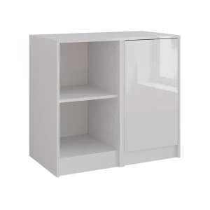 Sideboard Sherry Hvid/hvid højglans 80.2 x 76 cm 2 dele Vicco