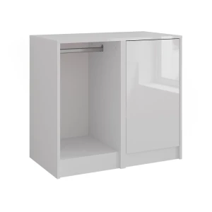 Sideboard Sherry Hvid/hvid højglans 80.2 x 76 cm 2 dele Vicco