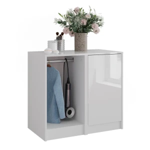 Kredens Sherry Biały/biały wysoki połysk 80.2 x 76 cm 2 części Vicco