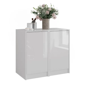 Kredens Sherry Biały/biały wysoki połysk 80.2 x 76 cm 2 części Vicco