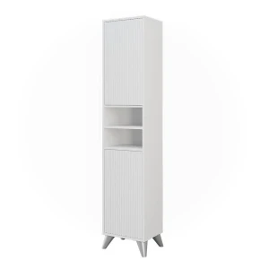 Szafka łazienkowa Leano Biały 38 x 180 cm z 2 drzwiami Vicco