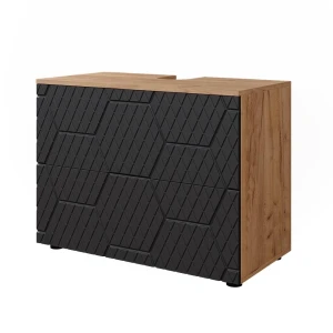 Vaskeskab Irma Antracit med honeycomb-struktur 80 x 58.6 cm med 2 skuffer Vicco