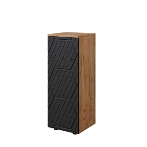 Midt skab Irma Antracit med honeycomb-struktur 30 x 81 cm med 1 skuffe, 2 rum, badeværelse Vicco