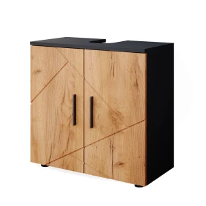 Pesualtaan alakaappi Irma Goldkraft tammi/antrasiitti 60x59 cm Vicco
