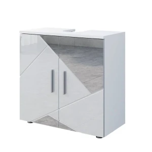 Mobile sottolavabo per bagno Irma Bianco lucido con inserti 60 x 59 cm Vicco