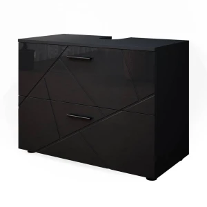 Waschbeckenunterschrank Irma Anthrazit Hochglanz 80 x 58.6 cm Vicco