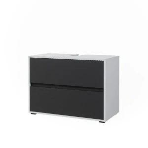 Underskab til badeværelse Maltin Hvid/antracit 80.2 x 58.2 cm med to store skuffer Vicco