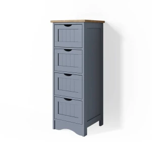 Armário de casa de banho Bianco Cinza 30x81 cm Vicco