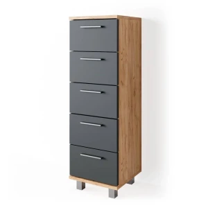 Badeværelsesskab Ilias Gold power oak 30 x 95 cm Vicco