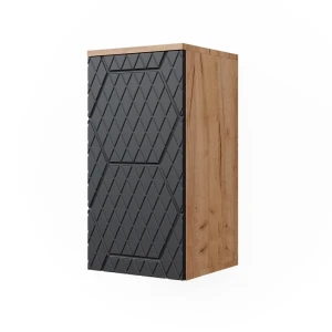 Badeværelsesskab Irma Antracit med honeycomb-struktur 30 x 59 cm 2 rum, badeværelse Vicco