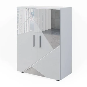 Midt skab Irma Hvid højglans med indsatser 60 x 81 cm Vicco
