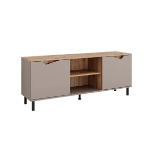 Lavt skab Marelle Greige/Artisan eg 150 x 60 cm med 2 døre Vicco