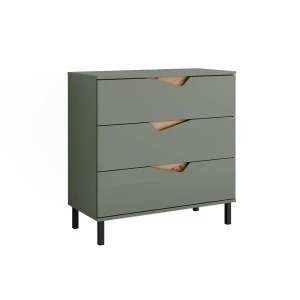 Sidebord Marelle Grøn/Artisan 80 x 81.2 cm med 3 skuffer Vicco