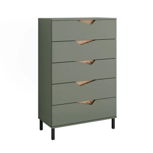 Sidebord Marelle Grøn/Artisan 76 x 120 cm med 5 skuffer Vicco