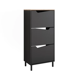 Skotipper Marelle Antracit/Artisan 60 x 129.5 cm med 3 rum Vicco