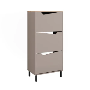 Skotipper Marelle Greige/Artisan eg 60 x 129.5 cm med 3 rum Vicco