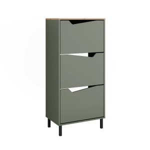 Skotipper Marelle Grøn/Artisan 60 x 129.5 cm med 3 rum Vicco