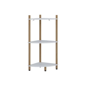 Hjørnereol Bivio Hvid/fyrretræ 29 x 72 cm med 3 opbevaringsrum Vicco