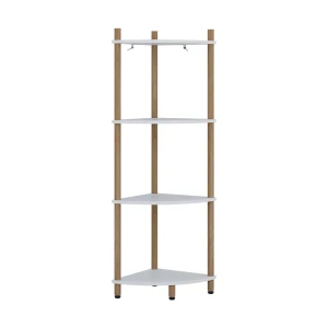 Hjørnereol Bivio Hvid/fyrretræ 29 x 102.5 cm med 4 opbevaringsrum Vicco