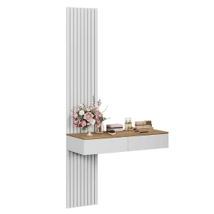 Påklædningsbord Melina Hvid/eg 100 cm med 2 skuffer Vicco