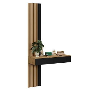 Påklædningsbord Melina Eg/sort 100 cm med 2 skuffer Vicco