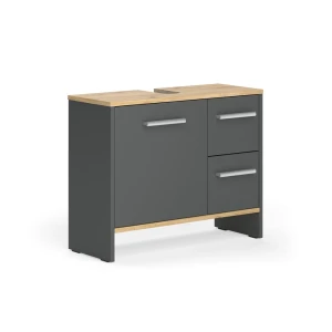 Spodná skrinka pod umývadlo Karli antracitová 70.2 x 57 cm s 2 zásuvkami a 1 dvierkami Vicco
