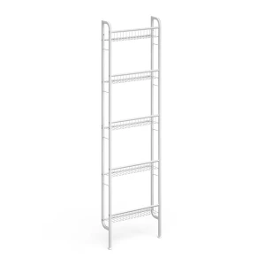Stigehylde Klivo Hvid 44.5 x 160 cm med 5 hylder Vicco