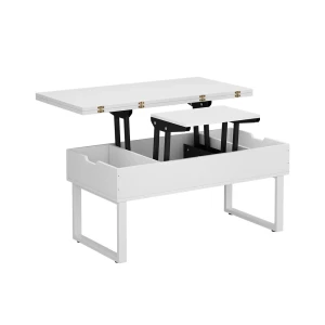 Couchtisch Lifty Weiß 100 x 50 cm mit Liftfunktion Vicco