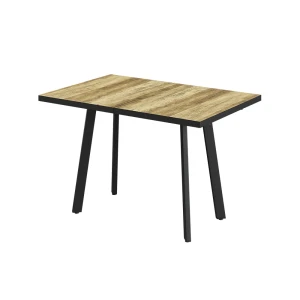 Spisebord Tisko Rustikt egetræ/Sort 120-160 x 80 cm med udtrækkelig bordplade Vicco