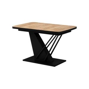Table de salle à manger Fenaro Chêne doré/noir 120x80cm extensible Vicco