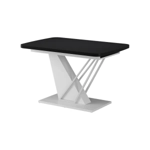 Mesa de jantar Fenaro Preto/Branco 120-160 x 80 cm extensível Vicco