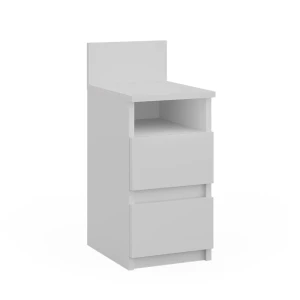 Nachttisch Monty Weiß 25 x 59.1 cm mit 2 Schubladen Vicco