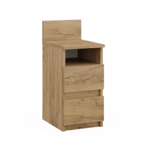 Sengebord Monty Gold power oak 25 x 59.1 cm med 2 skuffer Vicco
