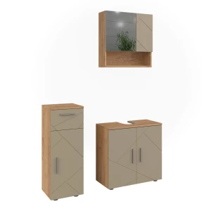 Badeværelsesmøbler sæt Irma Beige 3 dele Vicco