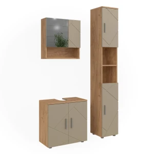 Badeværelsesmøbler sæt Irma Beige 3 dele Vicco